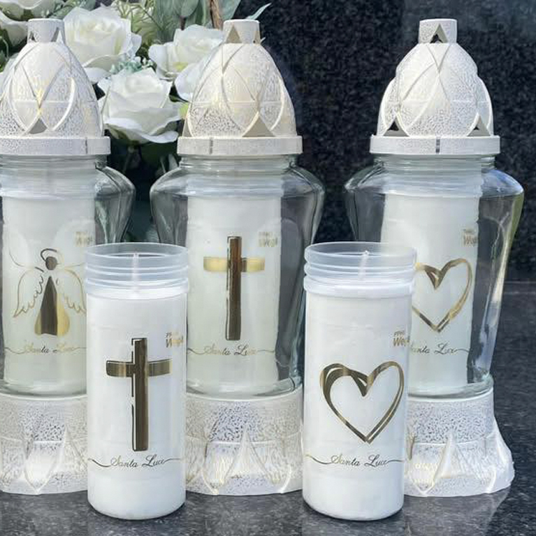 Wkłady wymienne do zniczy ze zloceniem