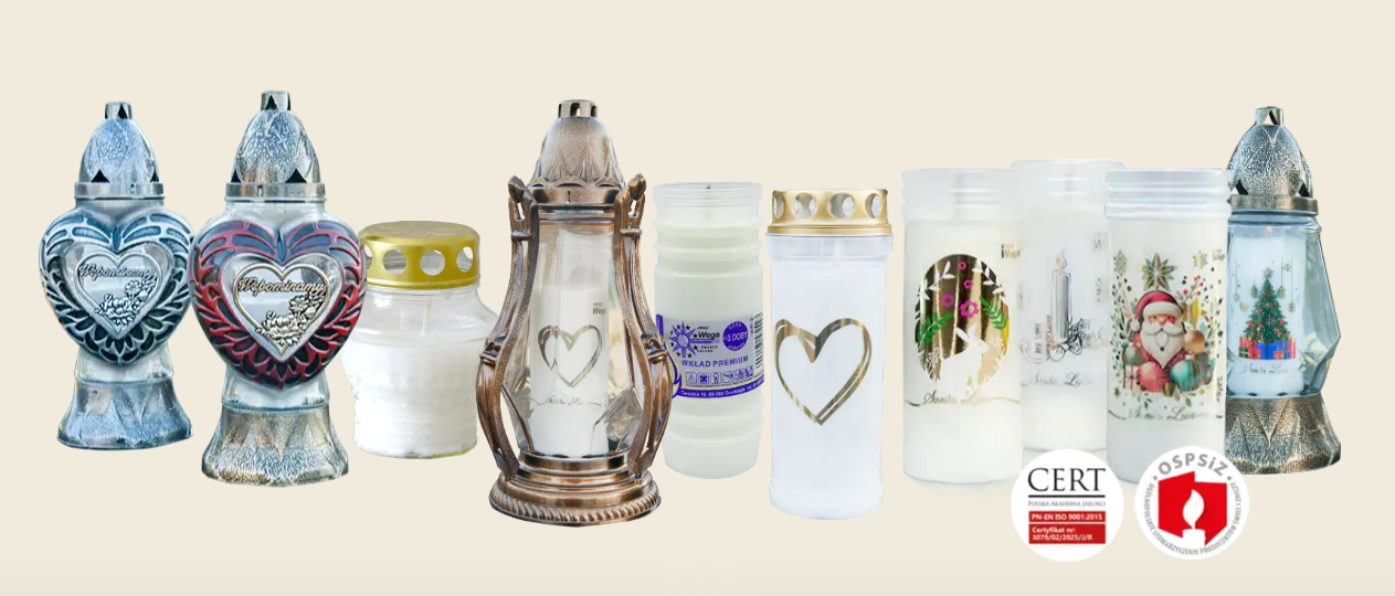 polskie znicze wkłady do szklanych zniczy