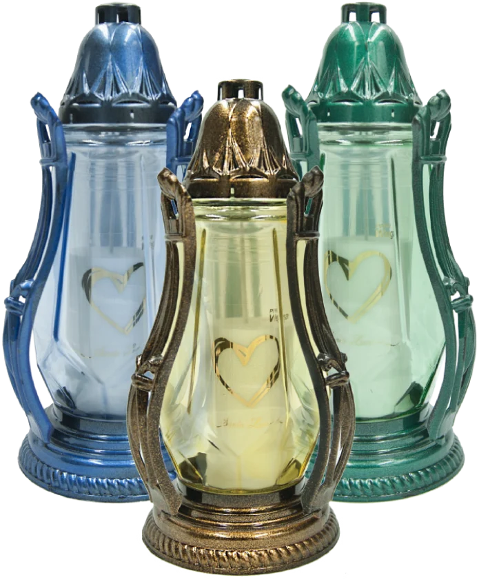 Znicz szklany E-115 WEGA z transparentnym lakierem