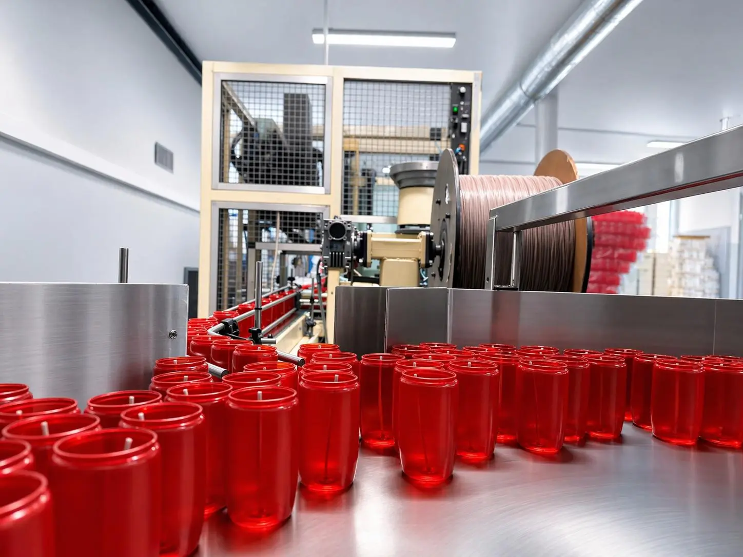 Produkcja wkładów do zniczy w zakładzie WEGA