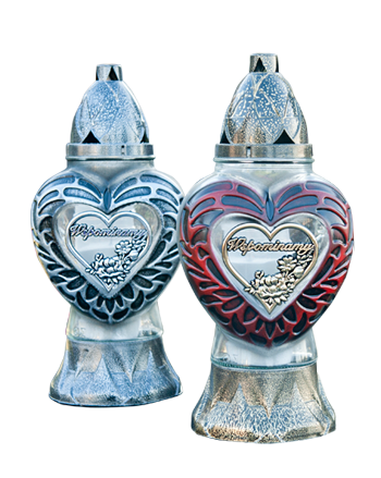 Znicze ozdobne z dekorem WEGA na wkłady