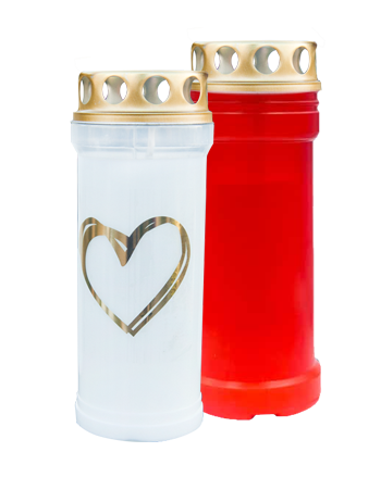 Znicze plastikowe WEGA dla klientów eksportowych