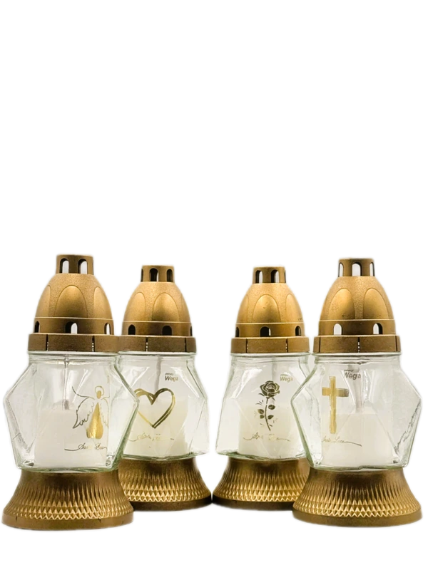 Znicz E-205 z wkładem z motywem, wysokość 18 cm